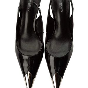 Hope black high shine 9.5cm heels